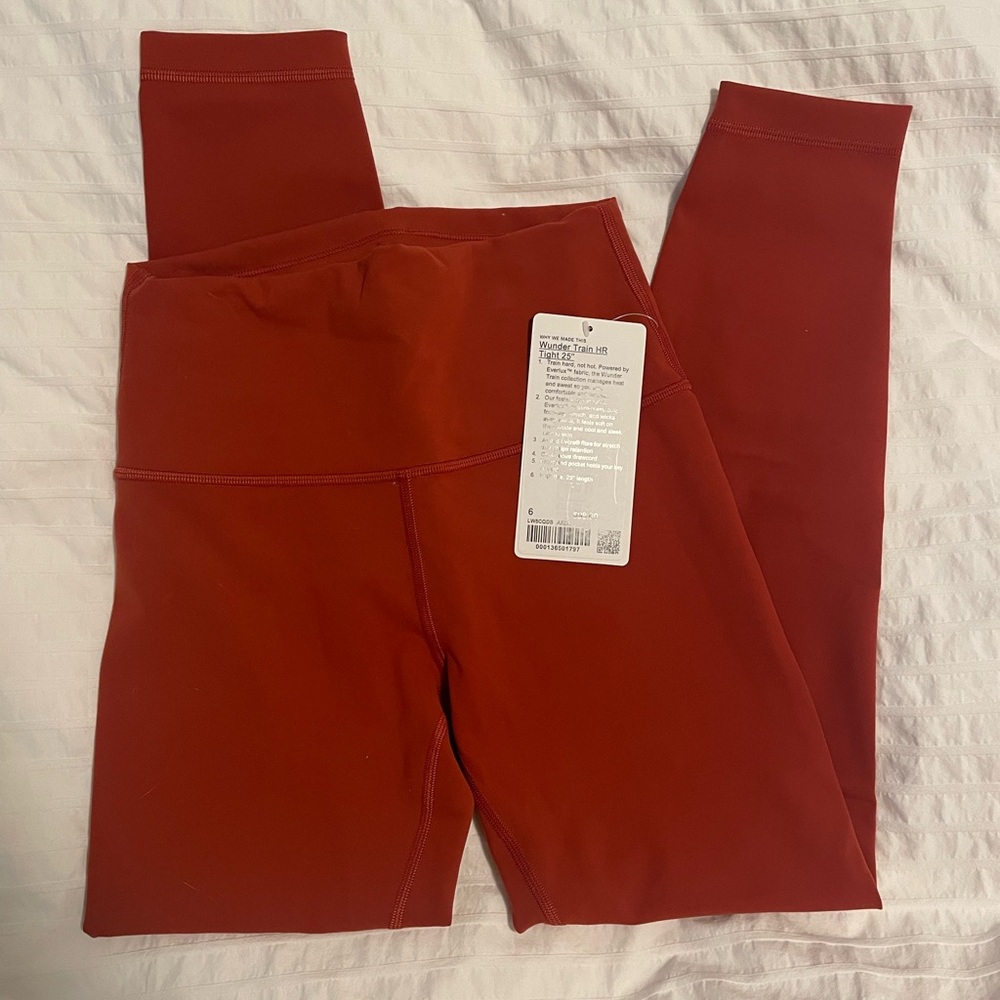 Lululemon Athletica Dark Orange Leggings